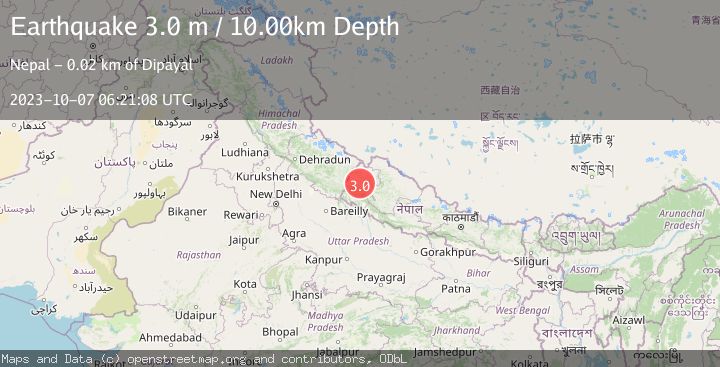 Map of NEPAL-INDIA BORDER REGION