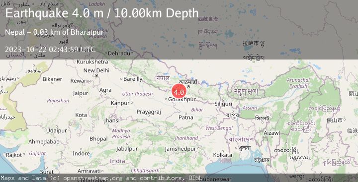 Map of NEPAL-INDIA BORDER REGION
