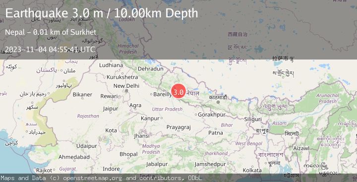 Map of NEPAL-INDIA BORDER REGION