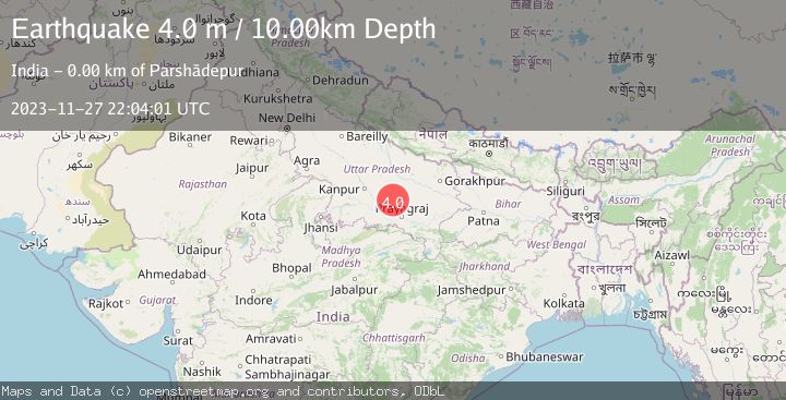 Map of UTTAR PRADESH, INDIA