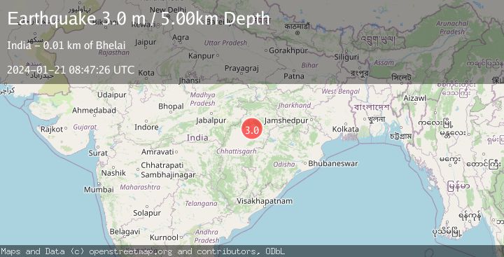 Map of CHHATTISGARH, INDIA