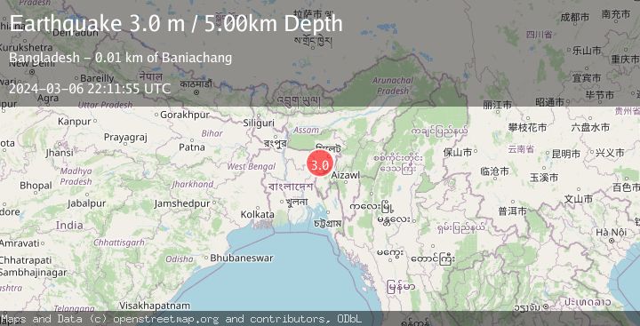 Map of INDIA-BANGLADESH BORDER REGION