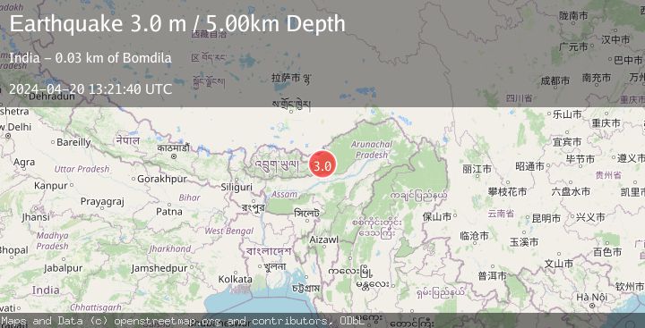 Map of ARUNACHAL PRADESH, INDIA
