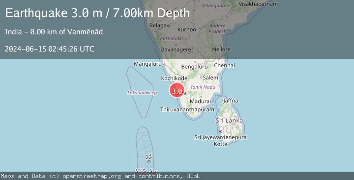Map of KERALA, INDIA