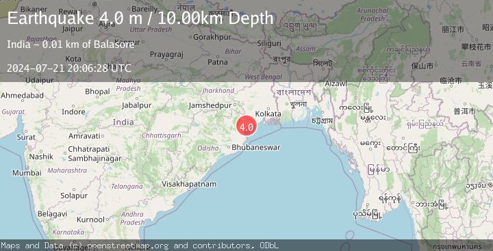 Map of ORISSA, INDIA