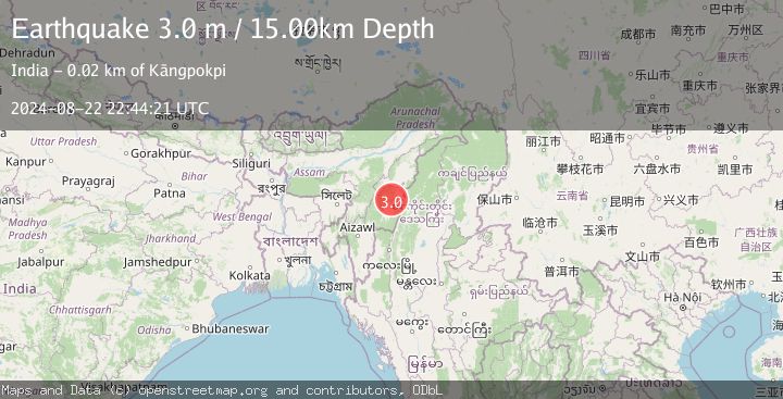 Map of MYANMAR-INDIA BORDER REGION