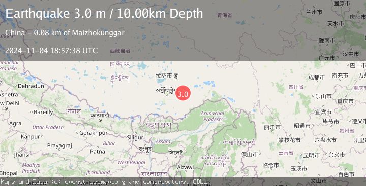 Map of EASTERN XIZANG