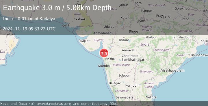 Map of NEAR THE COAST OF GUJARAT, INDIA