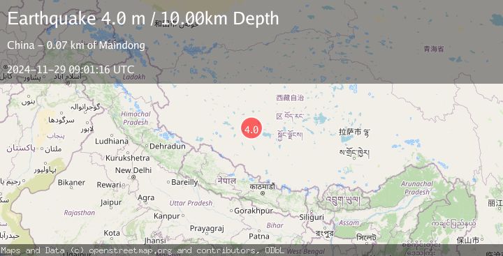 Map of WESTERN XIZANG