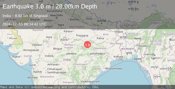 Map of MADHYA PRADESH REGION, INDIA