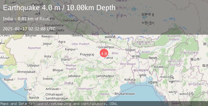 Map of UTTAR PRADESH-BIHAR REG., INDIA