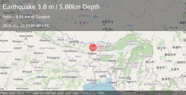 Map of SIKKIM, INDIA