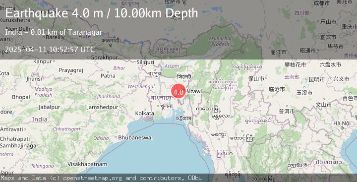 Map of INDIA-BANGLADESH BORDER REGION