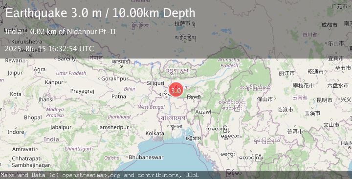 Map of MEGHALAYA, INDIA REGION
