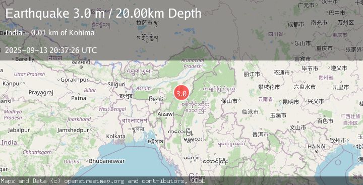 Map of MYANMAR-INDIA BORDER REGION