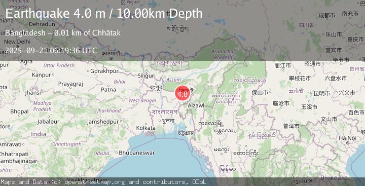 Map of MEGHALAYA, INDIA REGION