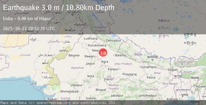 Map of HARYANA-UTTAR PRADESH REG, INDIA
