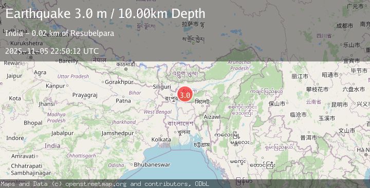 Map of MEGHALAYA, INDIA REGION