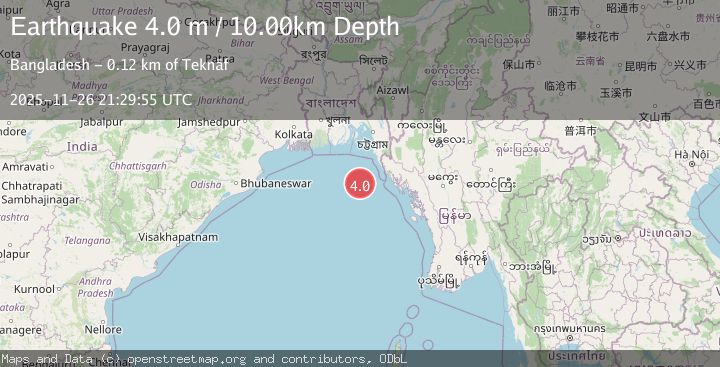 Map of BAY OF BENGAL