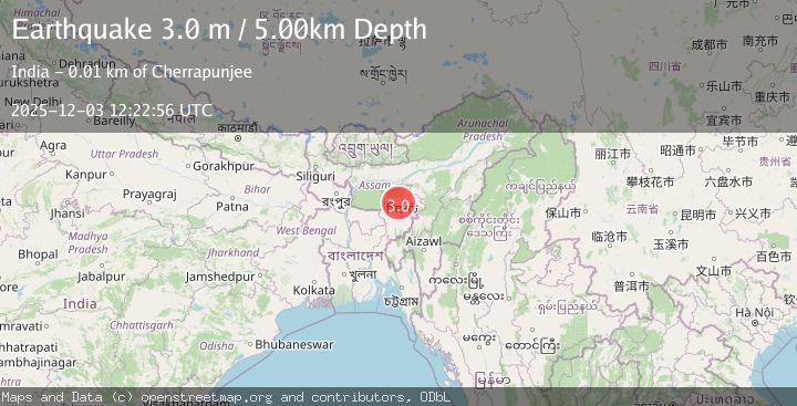 Map of MEGHALAYA, INDIA REGION