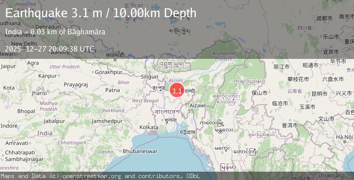 Map of MEGHALAYA, INDIA REGION