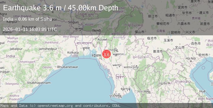 Map of MYANMAR-INDIA BORDER REGION