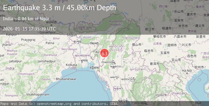 Map of MYANMAR-INDIA BORDER REGION