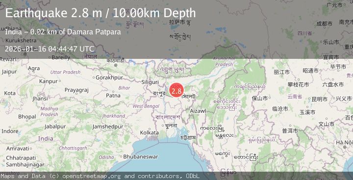 Map of MEGHALAYA, INDIA REGION