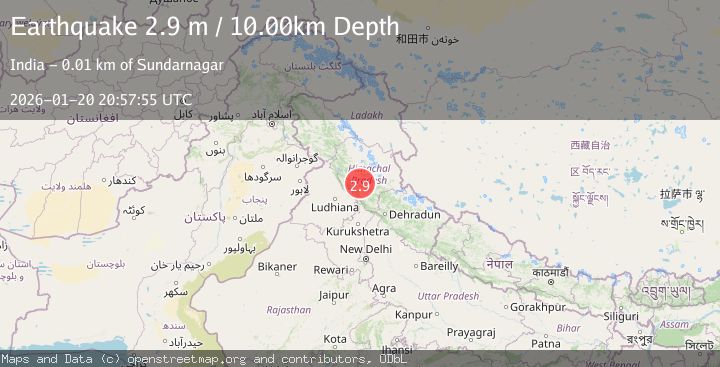 Map of PUNJAB-HIMACHAL PRADESH, INDIA