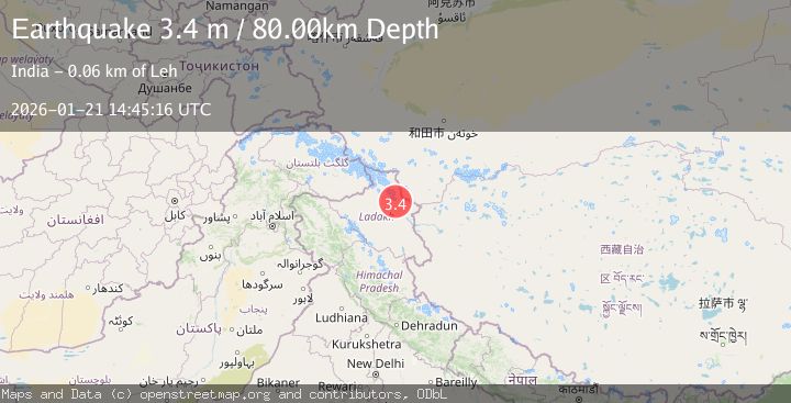 Map of KASHMIR-XINJIANG BORDER REGION