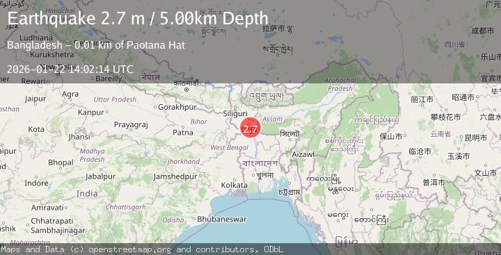 Map of INDIA-BANGLADESH BORDER REGION