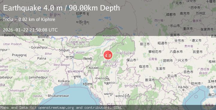 Map of MYANMAR-INDIA BORDER REGION