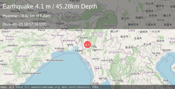 Map of MYANMAR-INDIA BORDER REGION