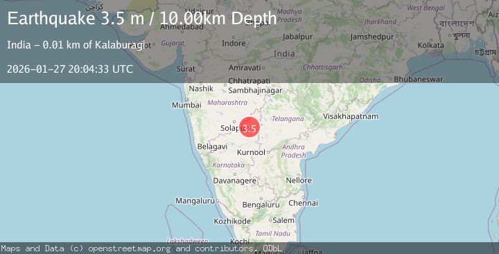 Map of MAHARASHTRA-KARNATAKA REG, INDIA