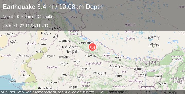 Map of NEPAL-INDIA BORDER REGION