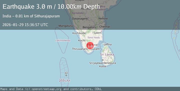 Map of KERALA-TAMIL NADU BORDER, INDIA