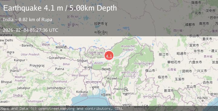 Map of ARUNACHAL PRADESH, INDIA