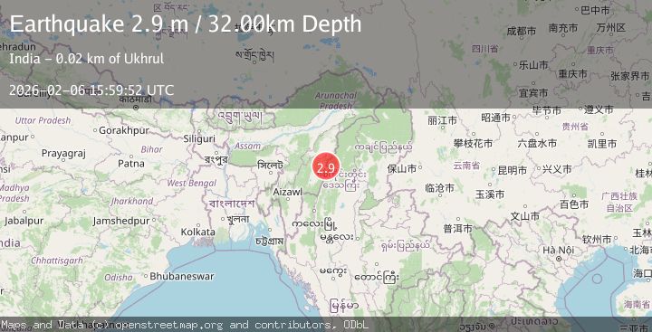 Map of MYANMAR-INDIA BORDER REGION
