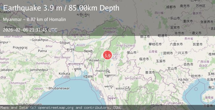 Map of MYANMAR-INDIA BORDER REGION