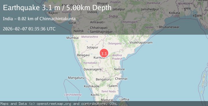 Map of KARNATAKA-ANDHRA PRADESH, INDIA