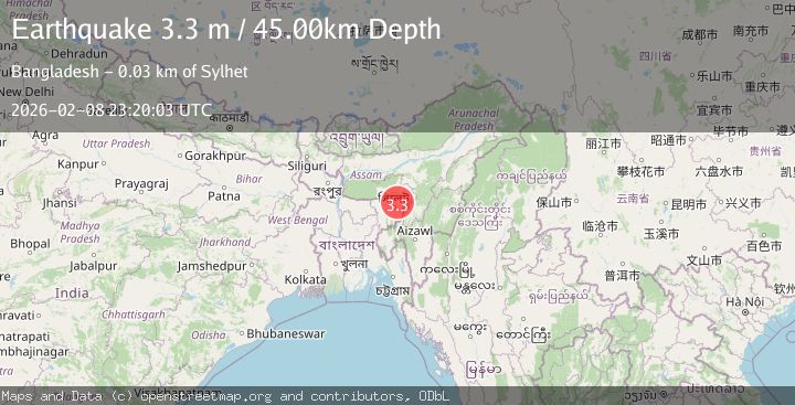 Map of MEGHALAYA - ASSAM REGION, INDIA