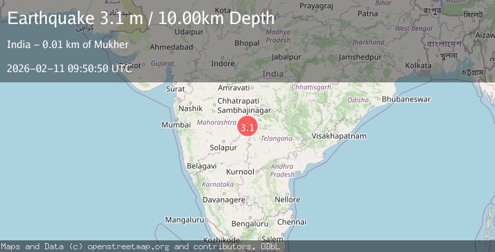 Map of MAHARASHTRA-ANDH. PRADESH, INDIA