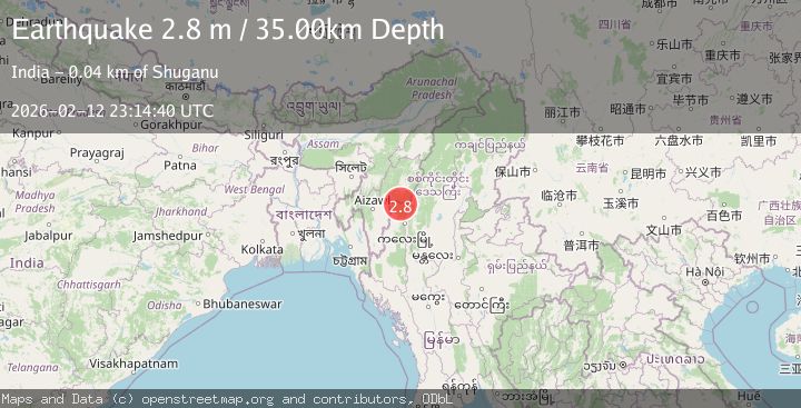 Map of MYANMAR-INDIA BORDER REGION