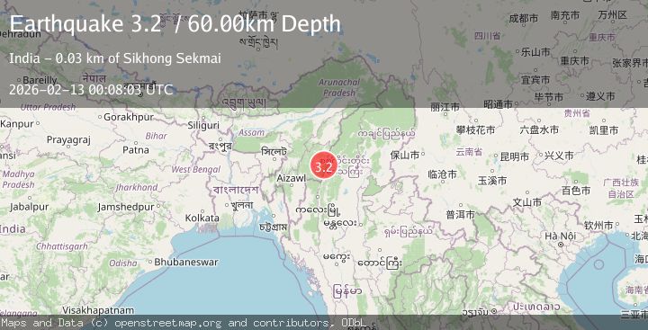 Map of MYANMAR-INDIA BORDER REGION