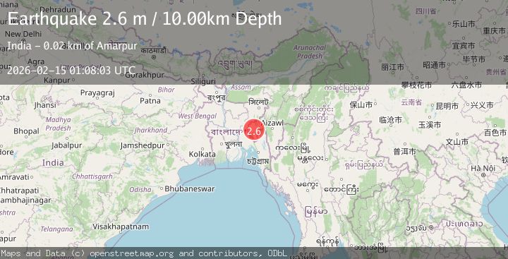 Map of TRIPURA, INDIA REGION