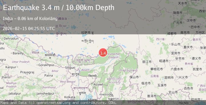 Map of EASTERN XIZANG-INDIA BORDER REG.