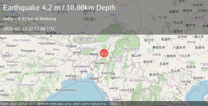Map of ASSAM-NAGALAND-MANIPUR, INDIA
