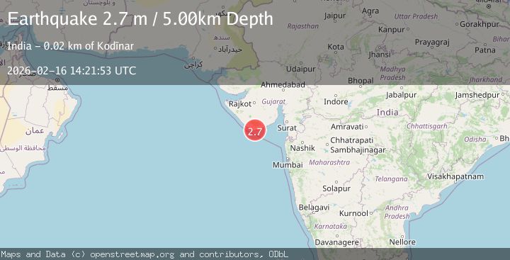 Map of NEAR THE COAST OF GUJARAT, INDIA