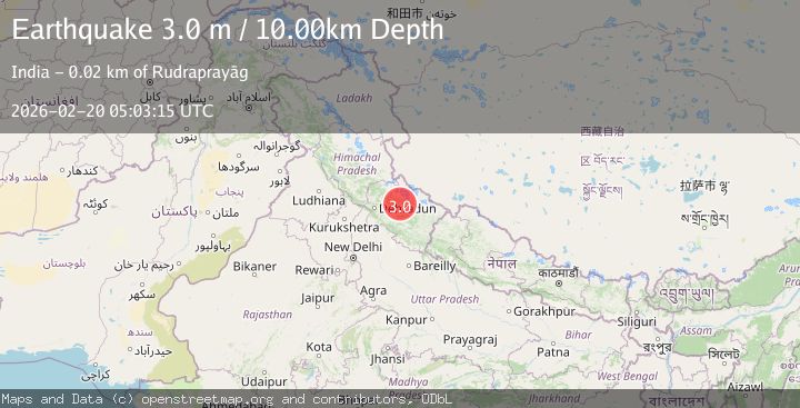 Map of UTTARANCHAL, INDIA