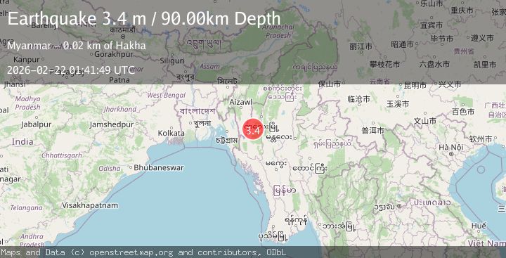 Map of MYANMAR-INDIA BORDER REGION